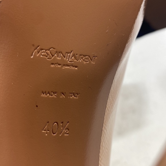 🌟🌟 YSL 9 1/2M WOMEN'S ROSE PATENT LEATHER TRIBTOO 80 PLATFORM PUMP SIZE 40 1/2 - Picture 3 of 12